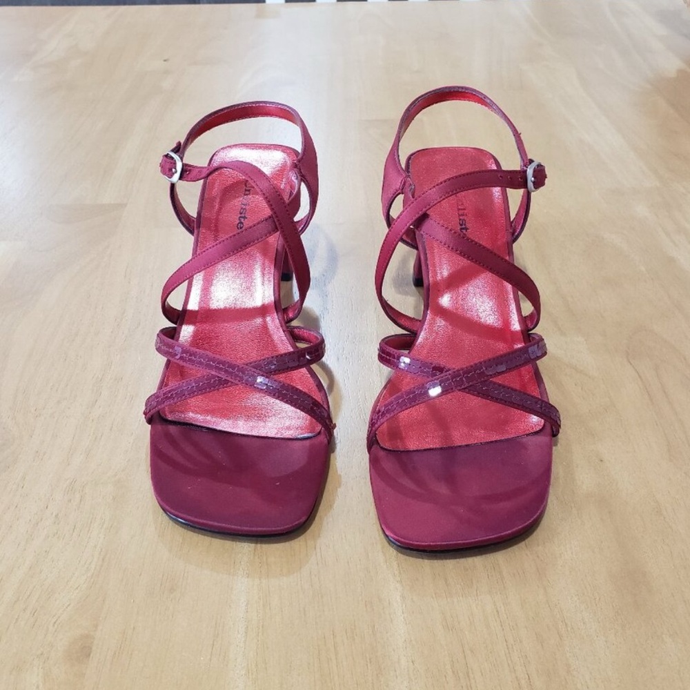 Unlisted Brand Red Formal Sandals with Sequins Size 8